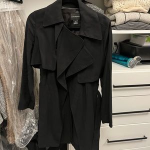 Club Monaco black cotton trench size s